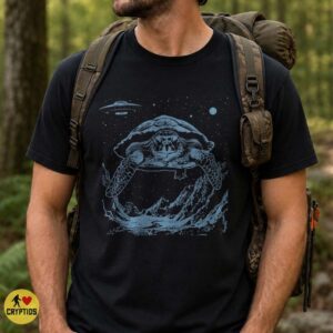 Space Turtle UFO Shirt, Retro Alien Encounter