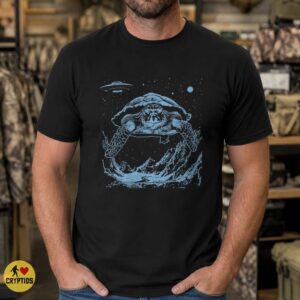 Space Turtle UFO Shirt, Retro Alien Encounter