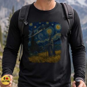 Starry Night Alien Encounter Shirt, Van Gogh Inspired