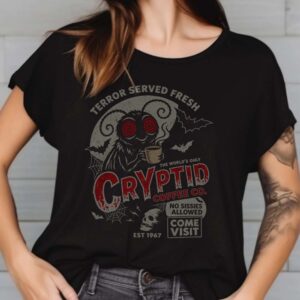 Terror Served Fresh Mothman Cryptid Coffee Est 1967 Shirt