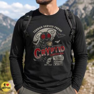 Terror Served Fresh Mothman Cryptid Coffee Est 1967 Shirt