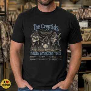 The Cryptids North American Tour Shirt, Bigfoot Mothman Band
