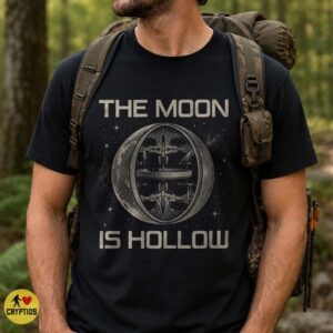 The Moon Is Hollow UFO Vintage Alien Space Conspiracy Shirt