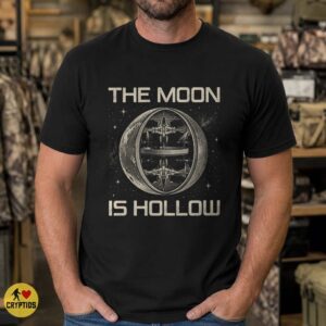 The Moon Is Hollow UFO Vintage Alien Space Conspiracy Shirt
