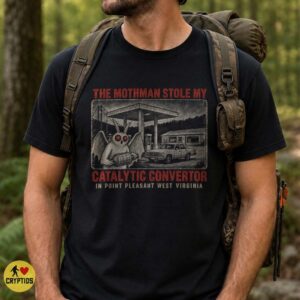 The Mothman Stole My Catalytic Converter Vintage 1970s Funny Shirt