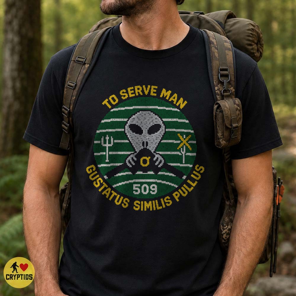 To Serve Man Alien T-Shirt, Retro 509 Twilight Zone Sci-Fi 3 To Serve Man Alien Shirt, Retro 509 Twilight Zone Sci-Fi