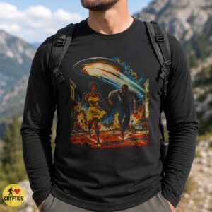 UFO Alien Invasion Escape Shirt Retro Pulp Sci-Fi