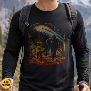 UFO Alien Invasion Escape Shirt Retro Pulp Sci-Fi