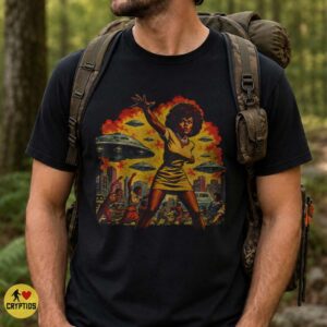 UFO Alien Invasion Shirt, Retro 1970s Sci-Fi