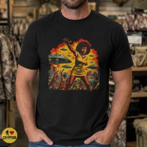 UFO Alien Invasion Shirt, Retro 1970s Sci-Fi