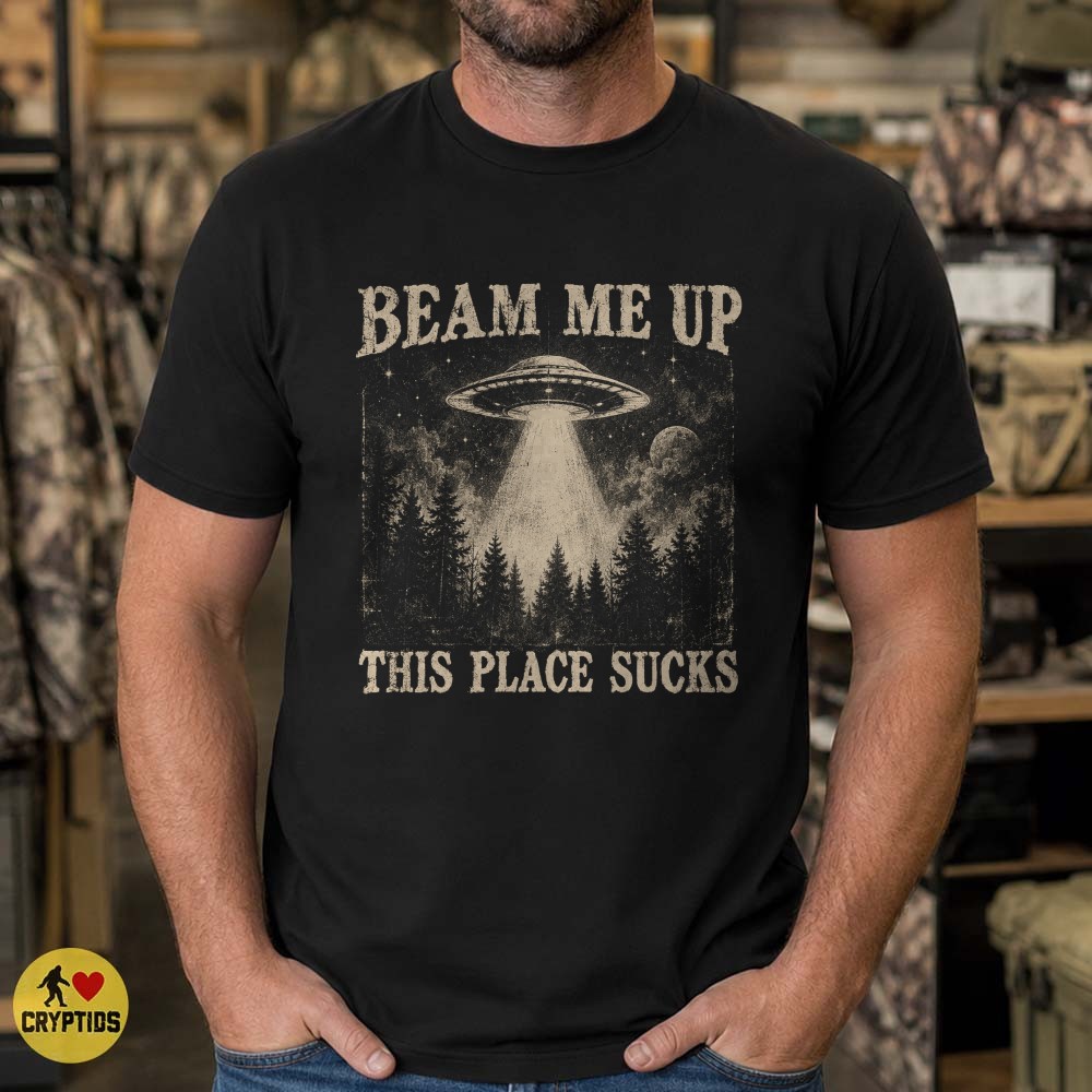 UFO Beam Me Up This Place Sucks Funny T-Shirt Vintage 3 UFO Beam Me Up This Place Sucks Funny Shirt Vintage