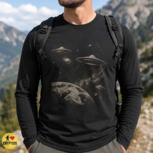 UFO Flying Saucer Vintage Space Design Shirt