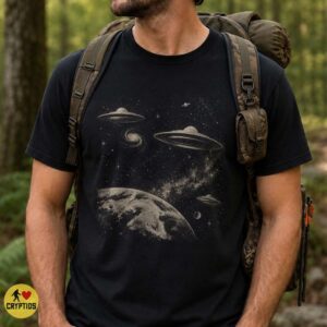 UFO Flying Saucer Vintage Space Design Shirt