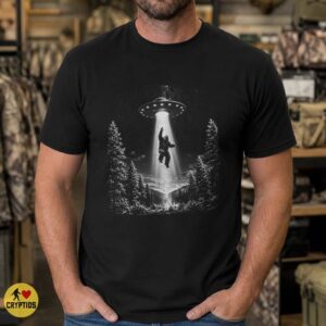 Vintage Bigfoot UFO Abduction Shirt, Alien Encounter