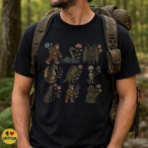 Vintage Cute Cryptids with Wildflowers Shirt Women Girls