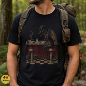 Vintage Diner Jersey Devil Retro Americana Horror Art Shirt