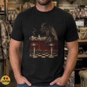 Vintage Diner Jersey Devil Retro Americana Horror Art Shirt