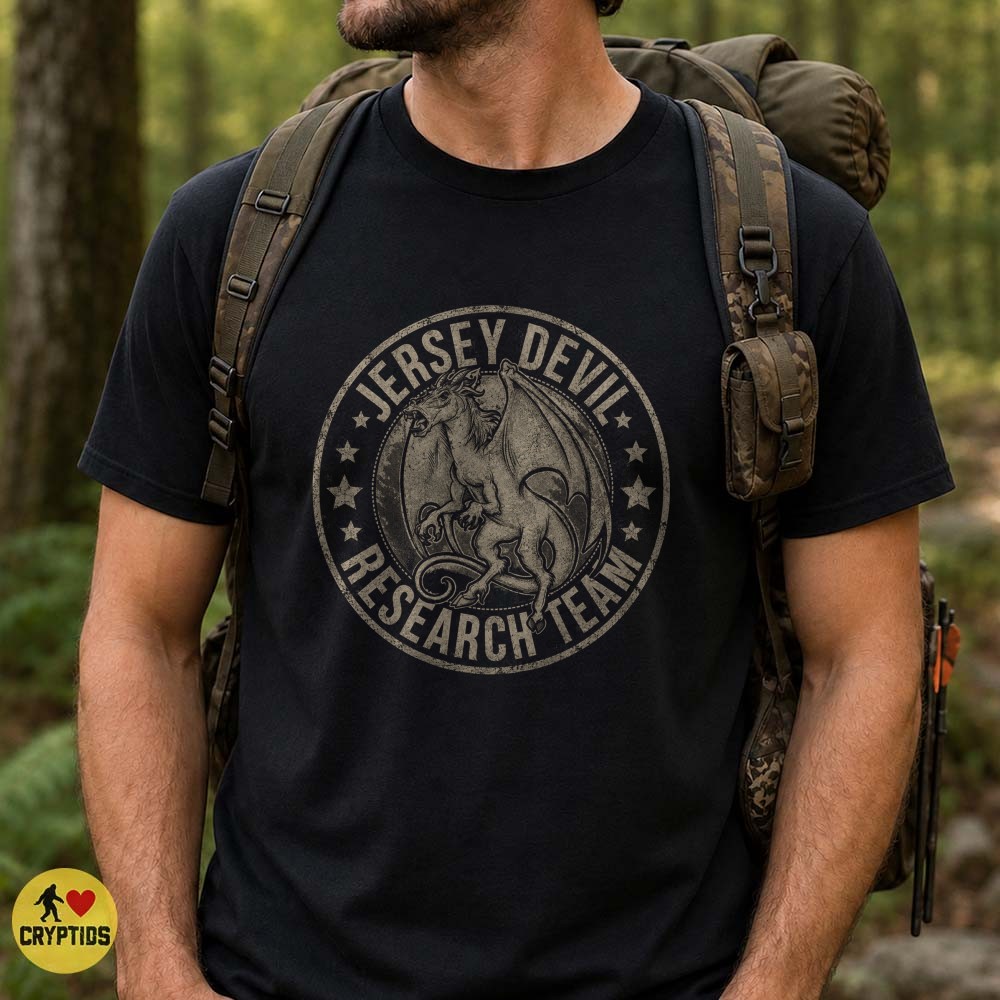 Vintage Distressed Jersey Devil Research Team T-Shirt 1 Vintage Distressed Jersey Devil Research Team Shirt