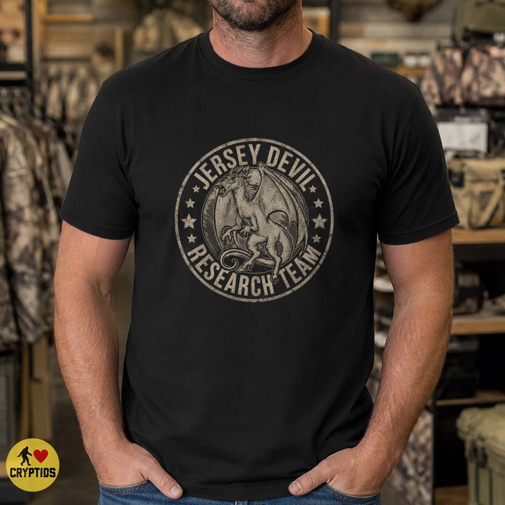 Vintage Distressed Jersey Devil Research Team T-Shirt 5 Vintage Distressed Jersey Devil Research Team Shirt