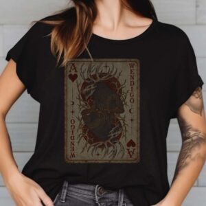 Wendigo Ace of Hearts Vintage Gothic Playing Card Shirt