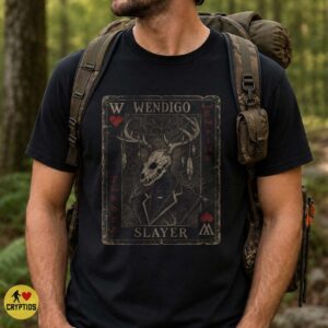 Wendigo Slayer Playing Card Gothic Folk Horror Shirt