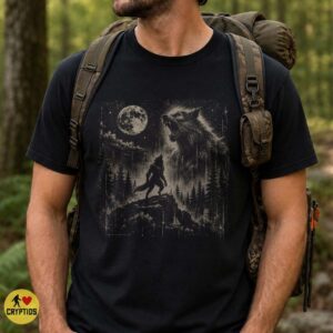 Werewolf Howling Under the Full Moon Shirt, Gothic Horror