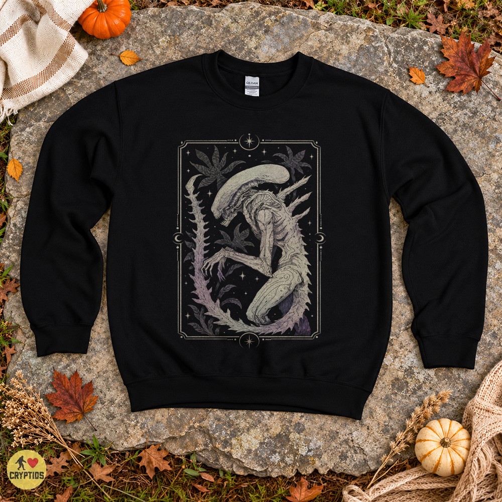 Xenomorph Celestial Tarot Gothic Alien T-Shirt 1 Xenomorph Celestial Tarot Gothic Alien Shirt